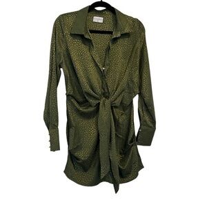 NWOT Runaway Olive Button Down Long Sleeve Dress Size 6
